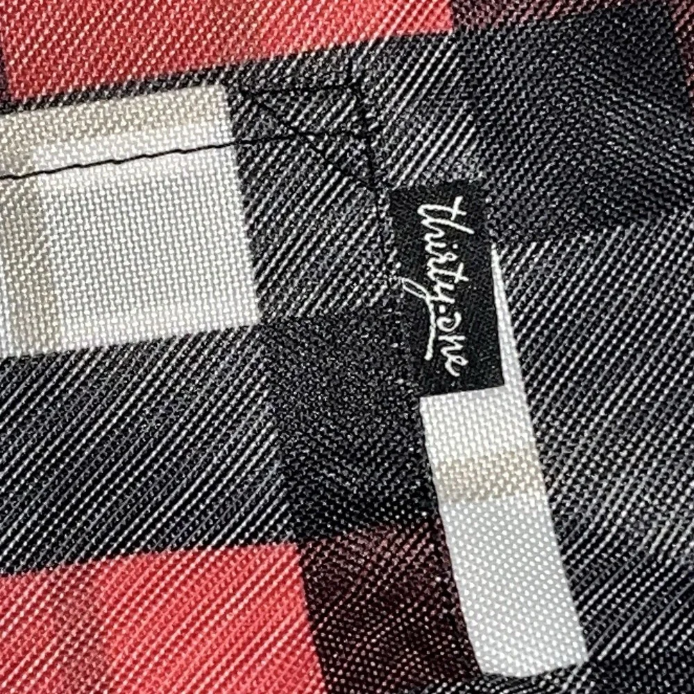 Thirty-One Go To Thermal Lunch Bag Cooler Tote Check Mate Red Plaid 31 Go